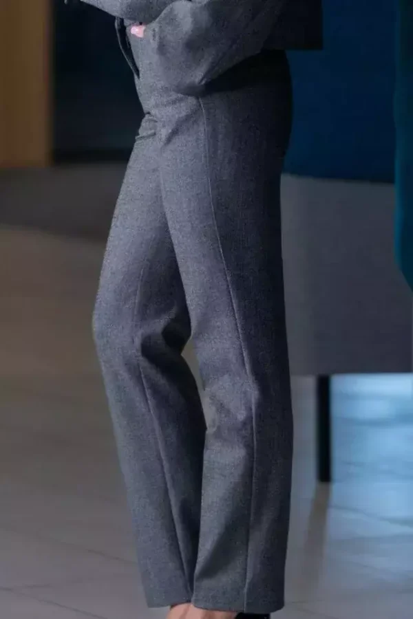 Штани жіночі сірі однотонні