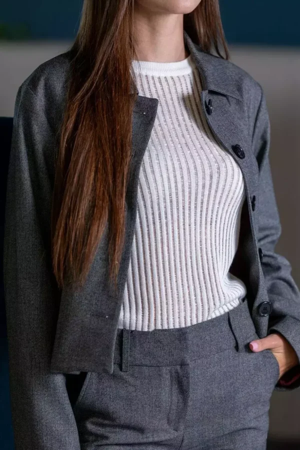 Лонгслів жіночий білий