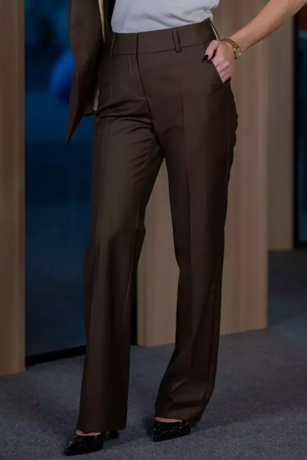 Штани жіночі коричневі однотонні
