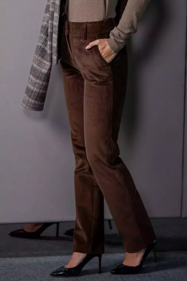 Штани жіночі коричневі однотонні