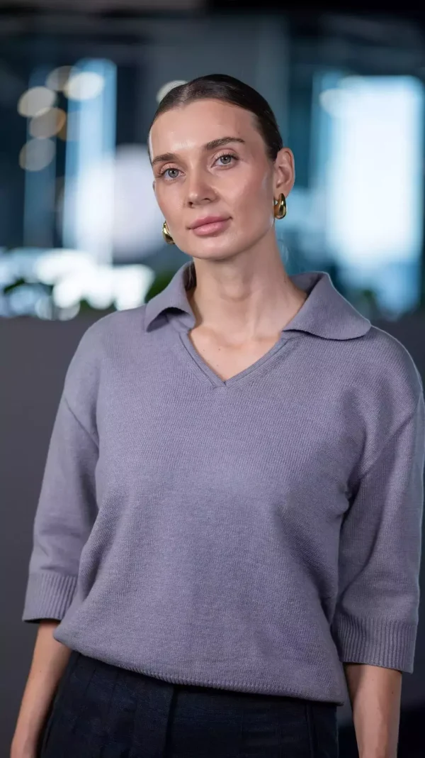 Поло жіноче сіре