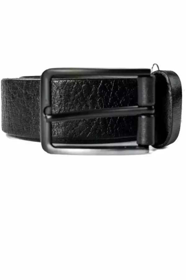 Ремінь чорний однотонний 105-130 см