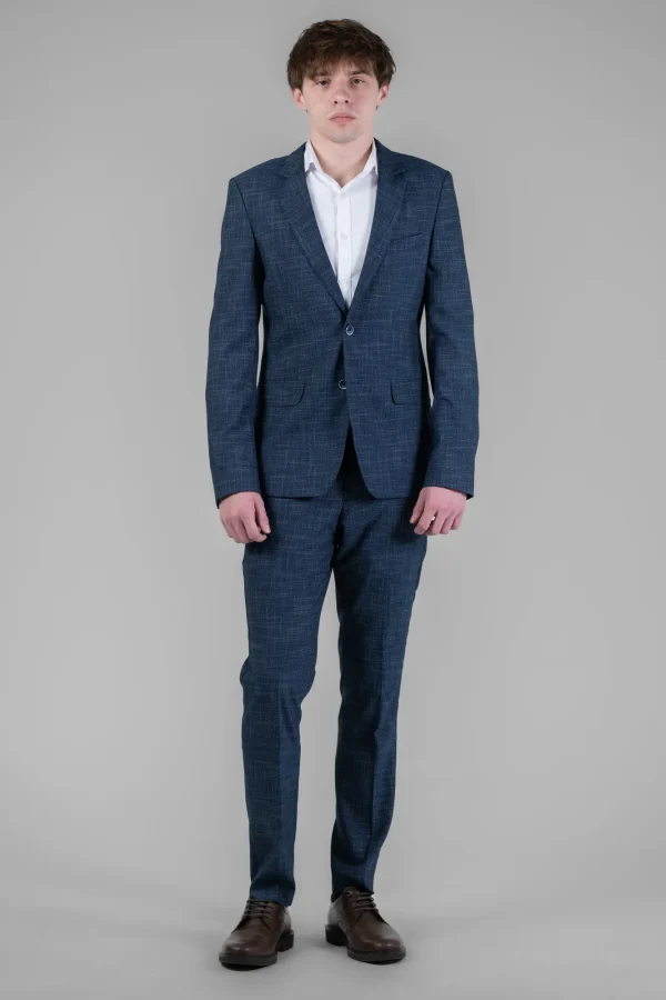 Костюм чоловічий темно-синій однотонний