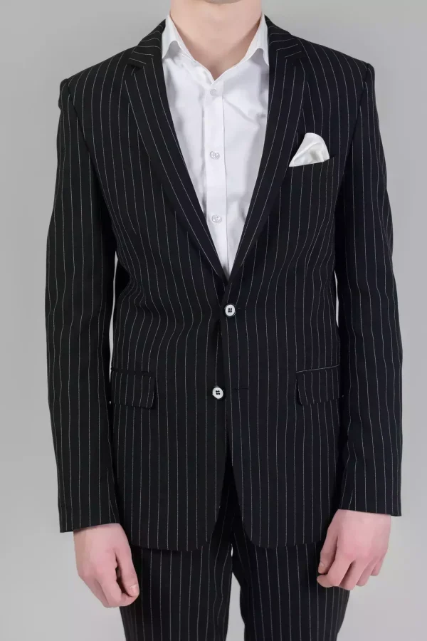 Піджак чоловічий чорний у смужку