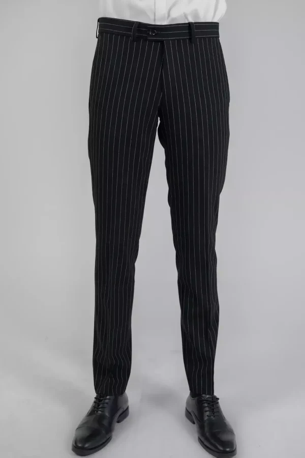 Штани чоловічі чорні у смужку