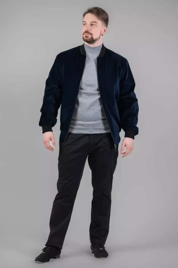 Куртка чоловіча синя однотонна