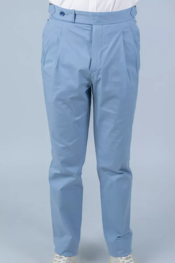 Штани чоловічі голубі однотонні