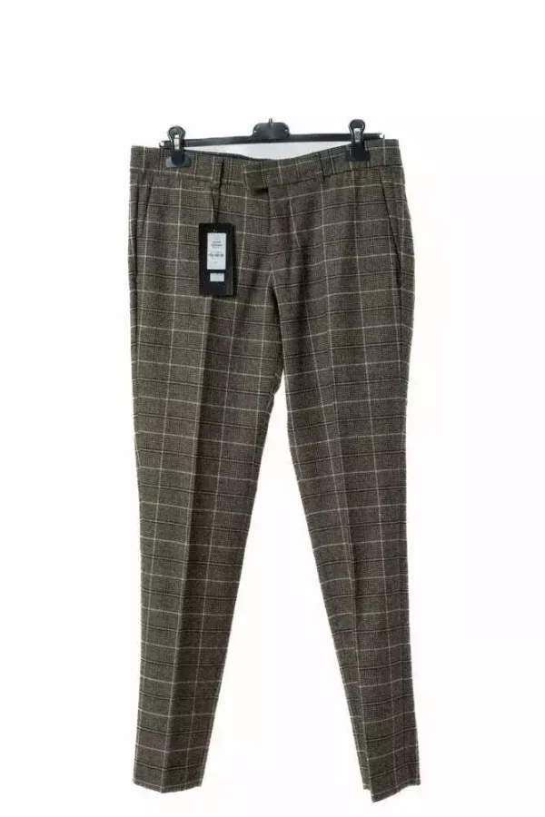 Штани чоловічі коричневі в клітинку