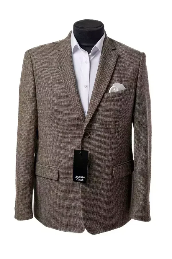 Піджак чоловічий коричневий в клітинку