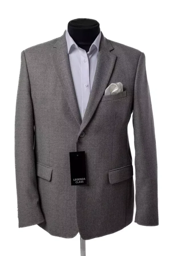 Піджак чоловічий сірий однотонний
