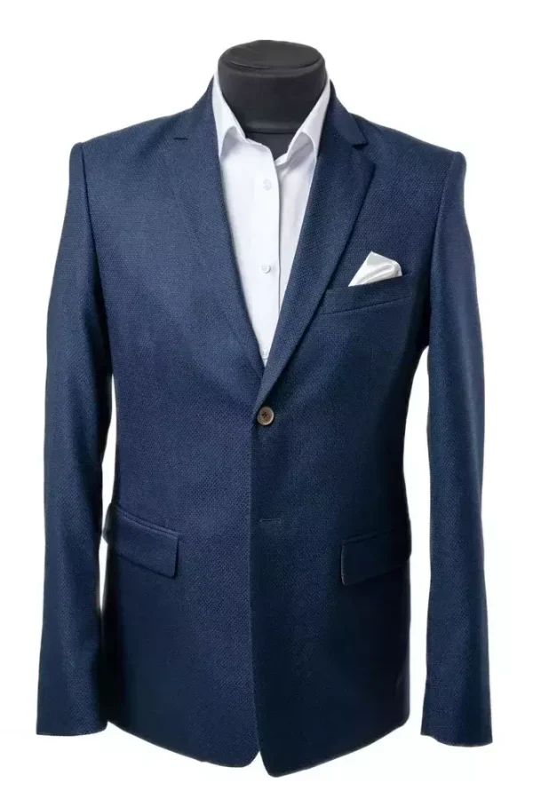 Піджак чоловічий синій однотонний