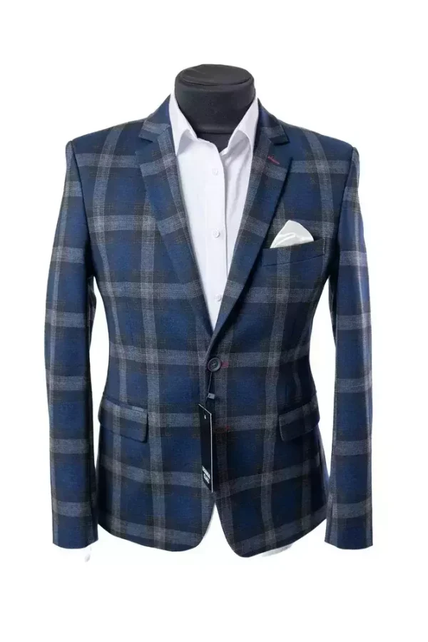 Піджак чоловічий синій однотонний