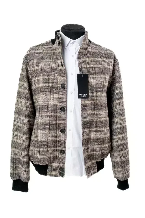 Куртка чоловіча коричнева в клітинку