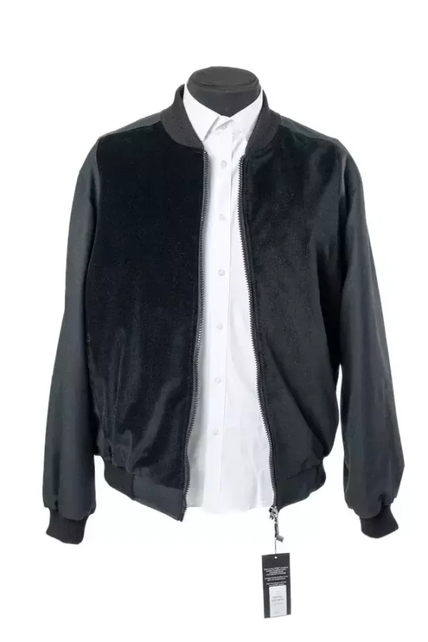 Куртка чоловіча чорна однотонна