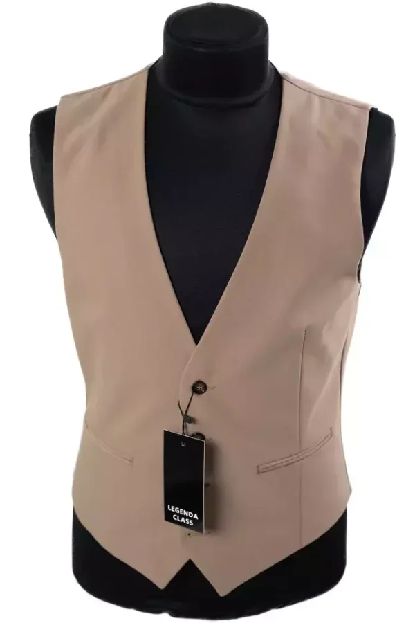 Жилетка чоловіча бежева однотонна