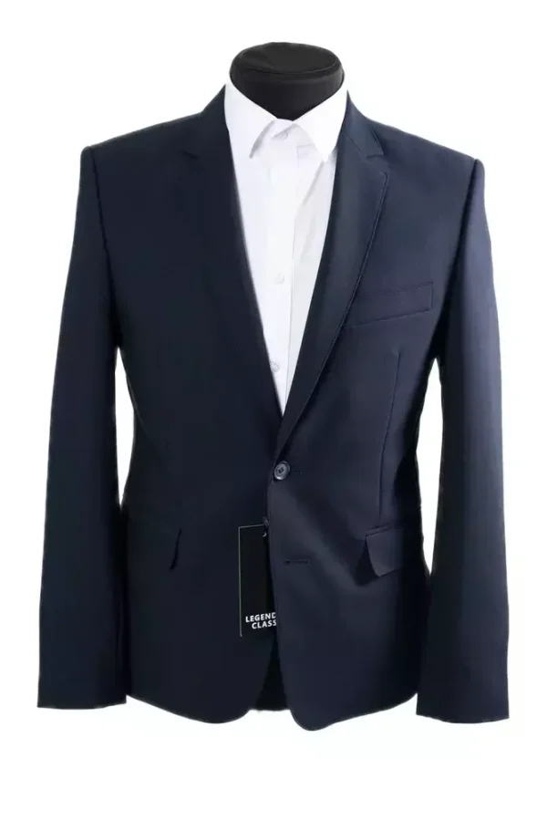 Піджак чоловічий синій однотонний