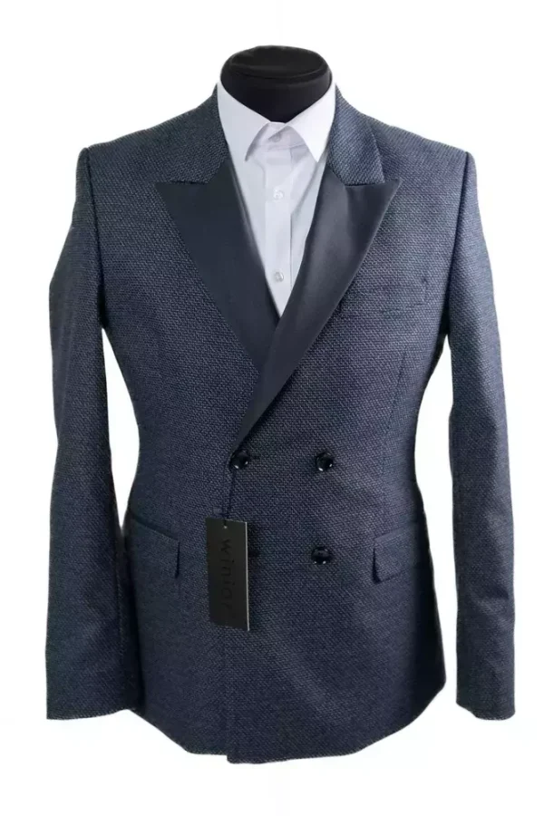 Піджак чоловічий синій однотонний