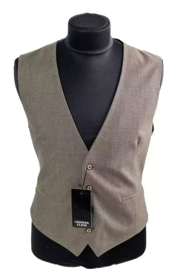 Жилетка чоловіча коричнева однотонна