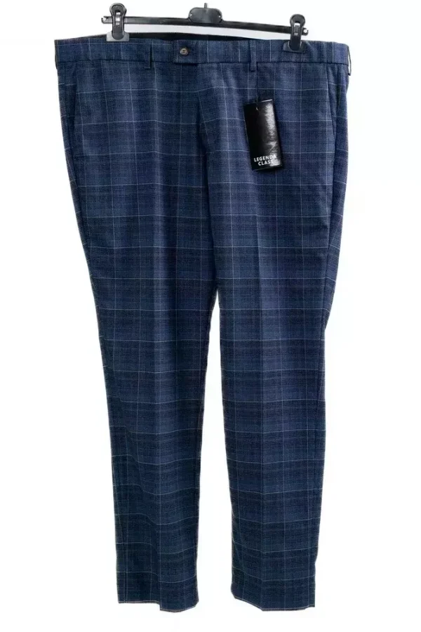 Штани чоловічі сині в клітинку