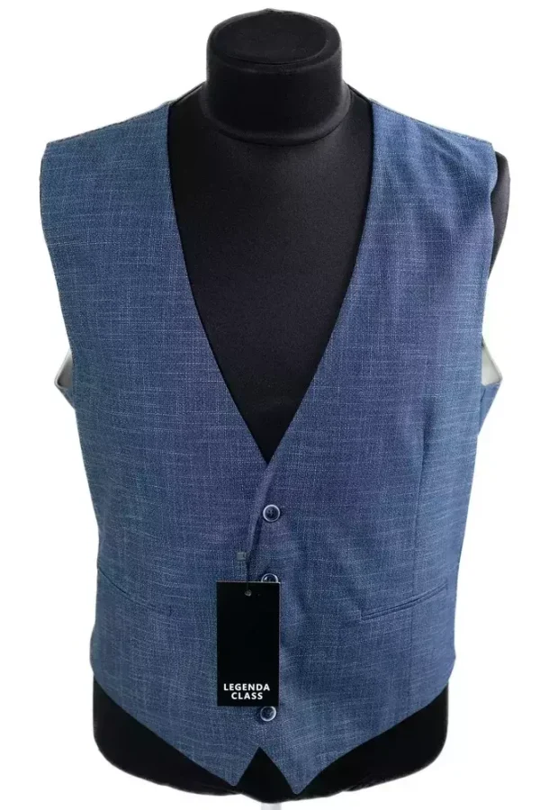 Жилетка чоловіча синя однотонна