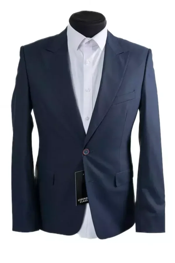 Піджак чоловічий синій однотонний