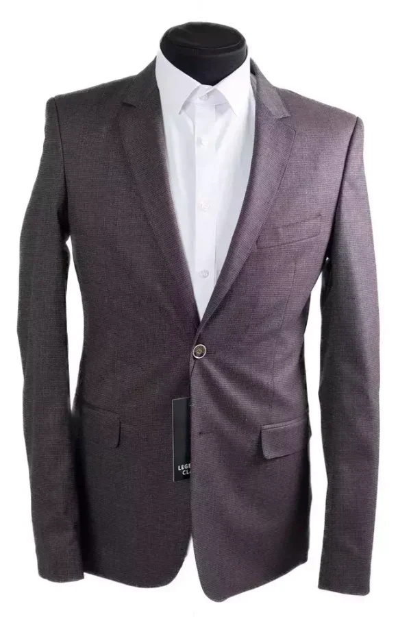 Піджак чоловічий бордовий однотонний