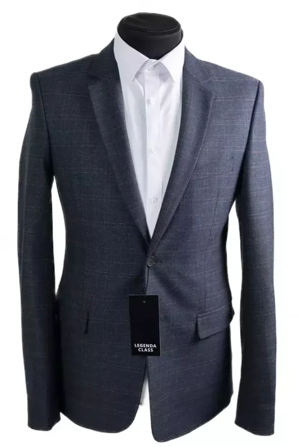 Піджак чоловічий синій в клітинку
