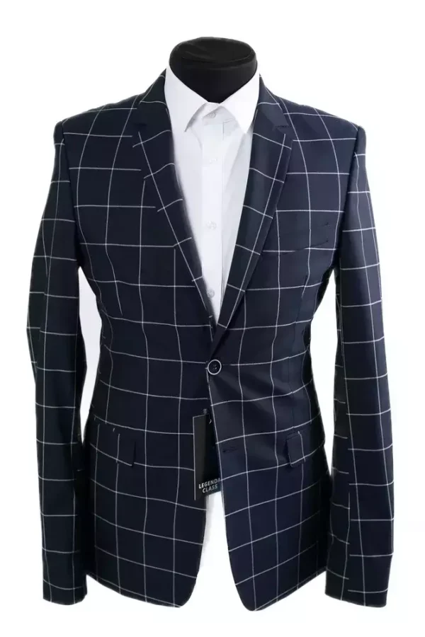 Піджак чоловічий чорний в клітинку