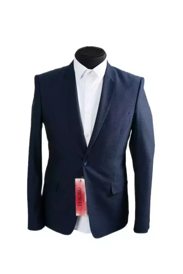 Піджак чоловічий синій однотонний