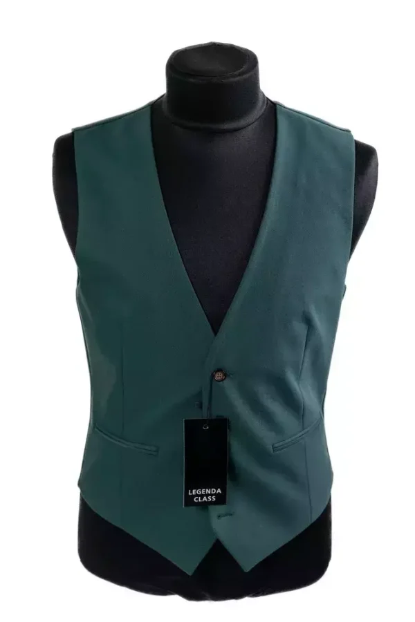 Жилетка чоловіча зелена однотонна