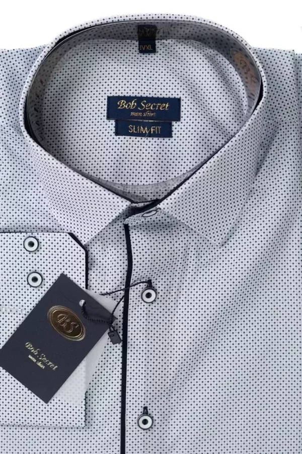 Сорочка чоловіча біла в крапку