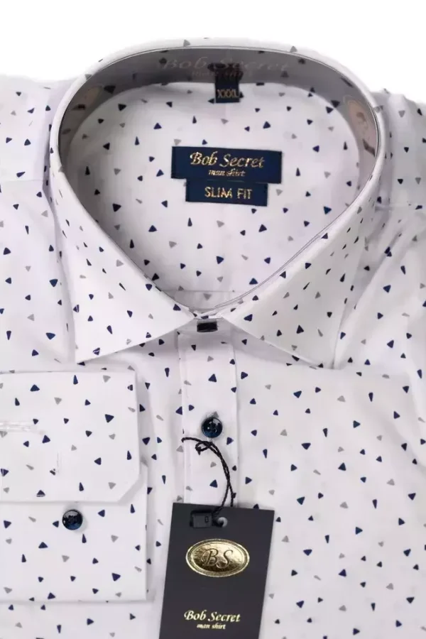 Сорочка чоловіча біла в крапку