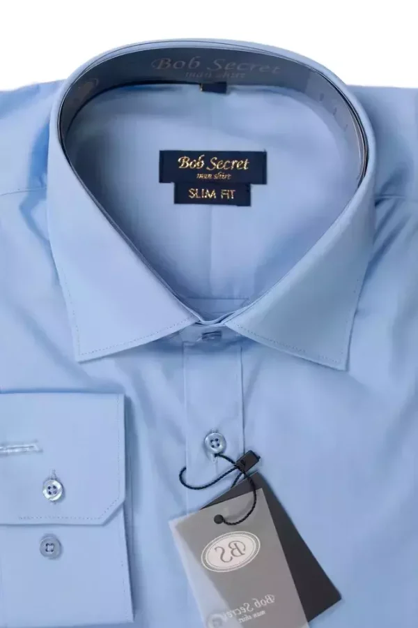 Сорочка чоловіча блакитна однотонна