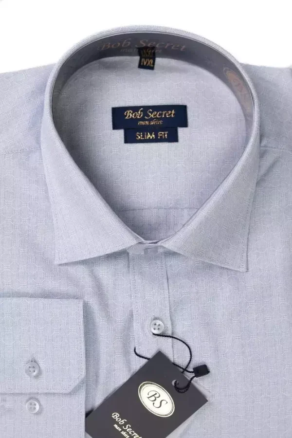 Сорочка чоловіча синя бджолині соти