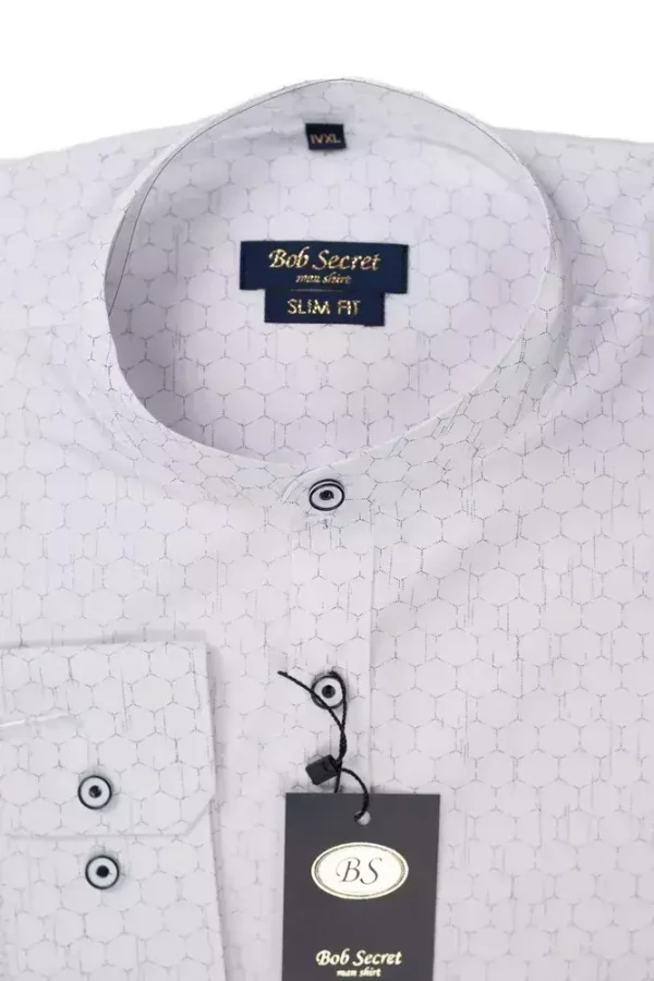 Сорочка чоловіча біла бджолині соти