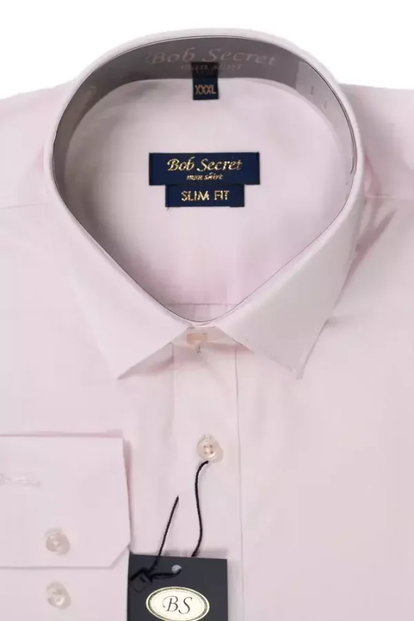 Сорочка чоловіча рожева однотонна