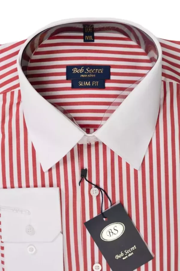 Сорочка чоловіча червона однотонна