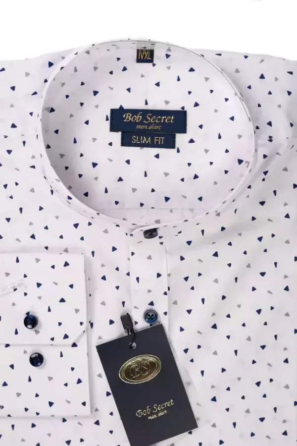 Сорочка чоловіча біла в крапку