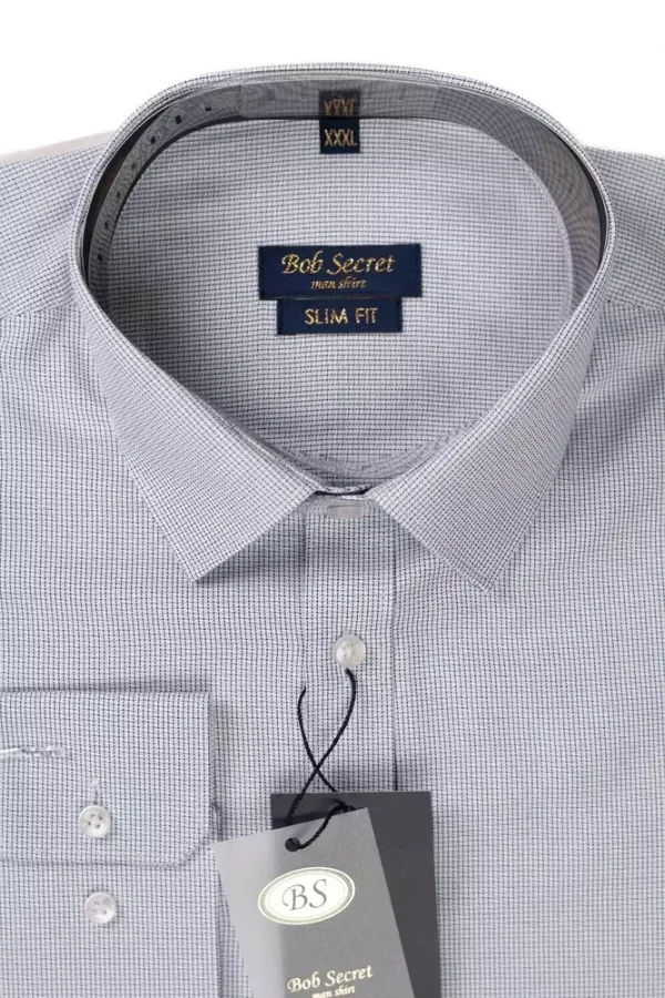 Сорочка чоловіча біла в клітинку