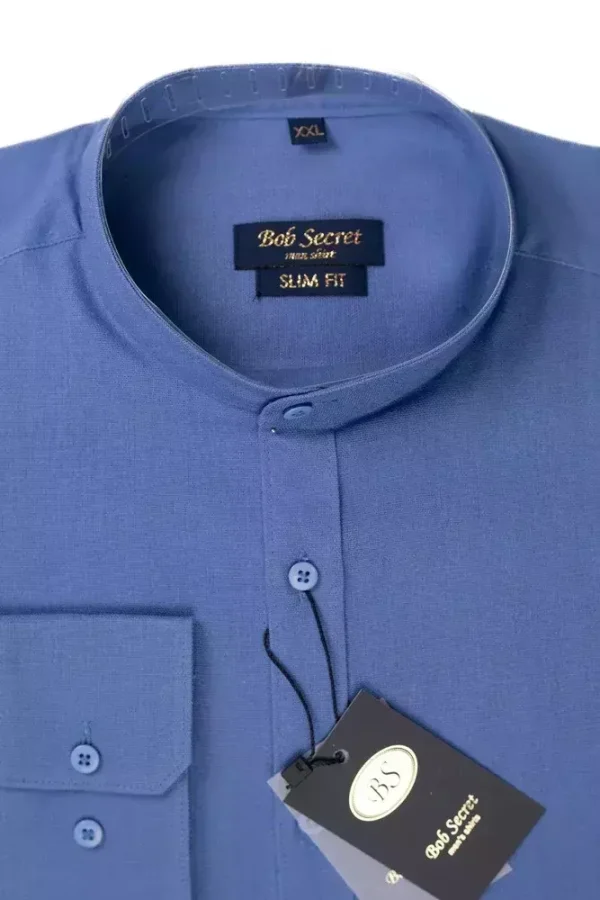 Сорочка чоловіча синя у смужку