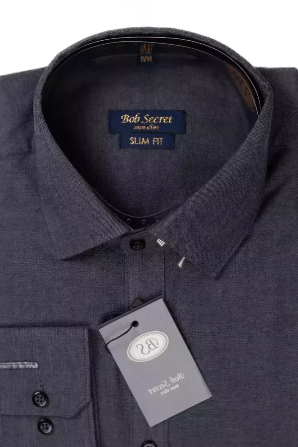 Сорочка чоловіча сіра однотонна