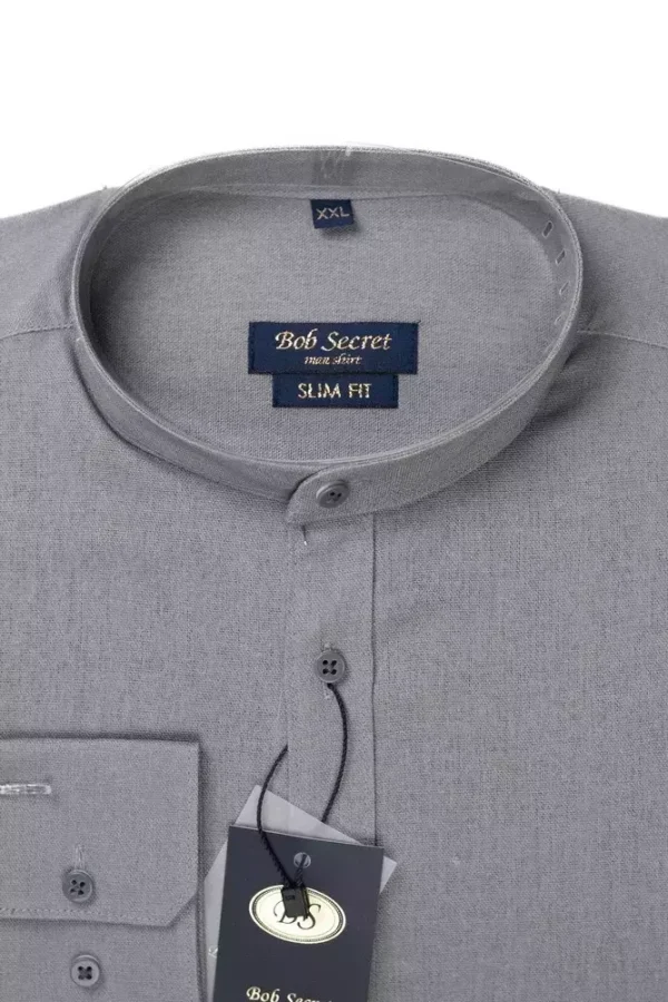 Сорочка чоловіча сіра однотонна