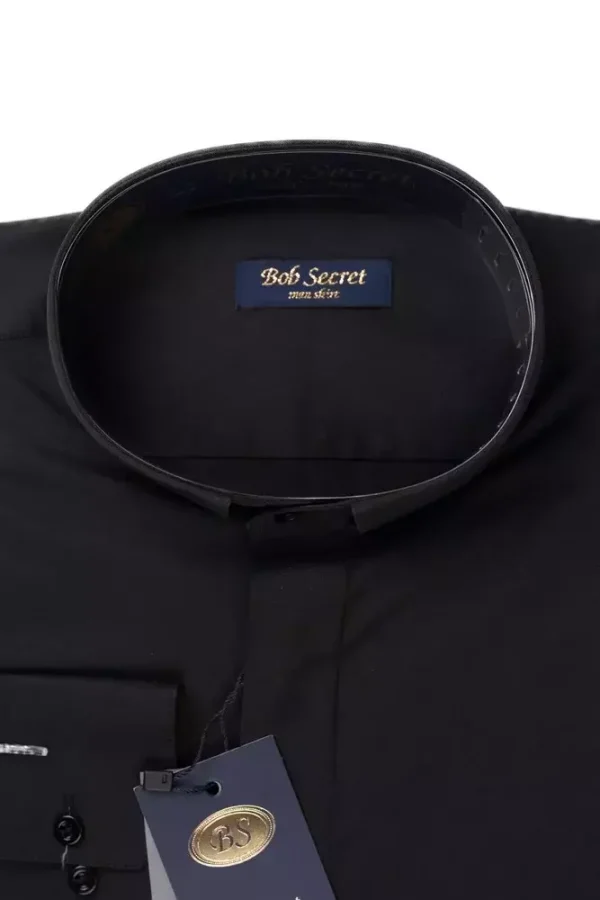 Сорочка чоловіча чорна однотонна