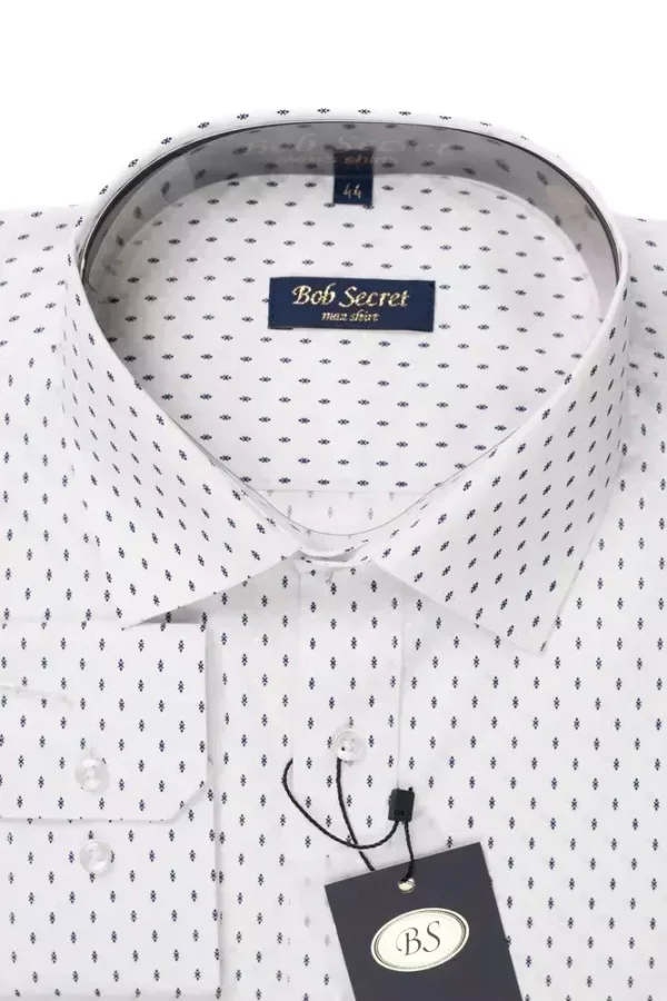 Сорочка чоловіча біла в крапку