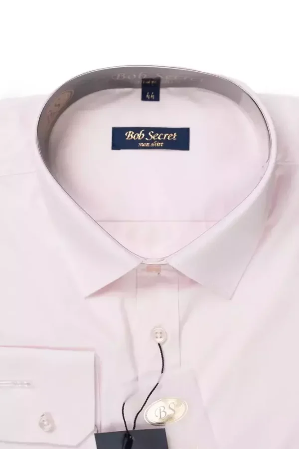 Сорочка чоловіча рожева однотонна