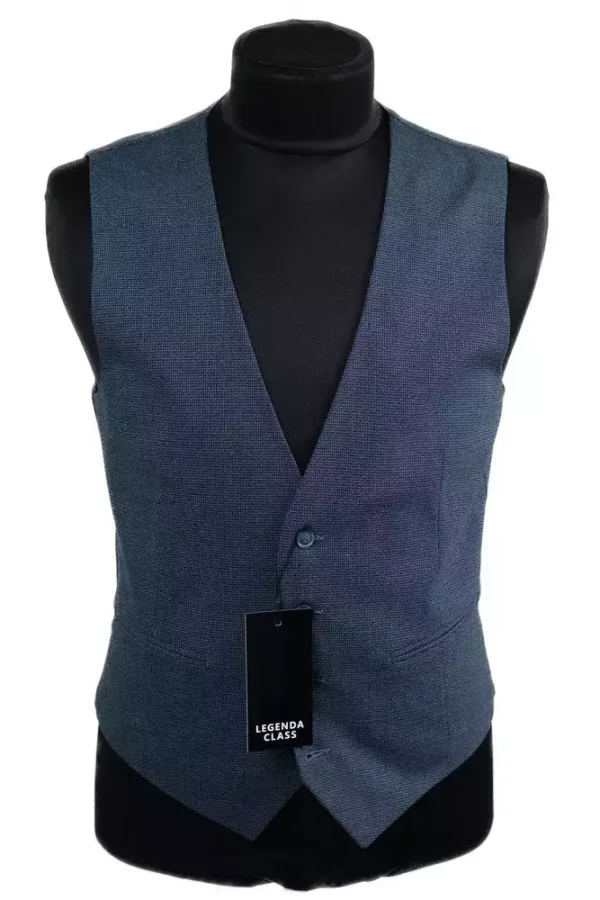 Жилетка чоловіча синя однотонна