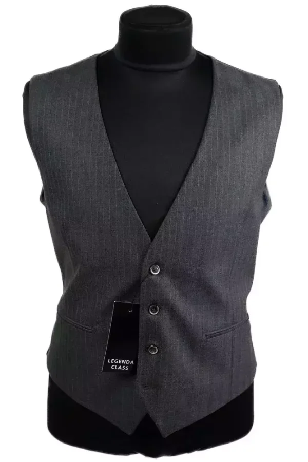 Жилетка чоловіча сіра у смужку