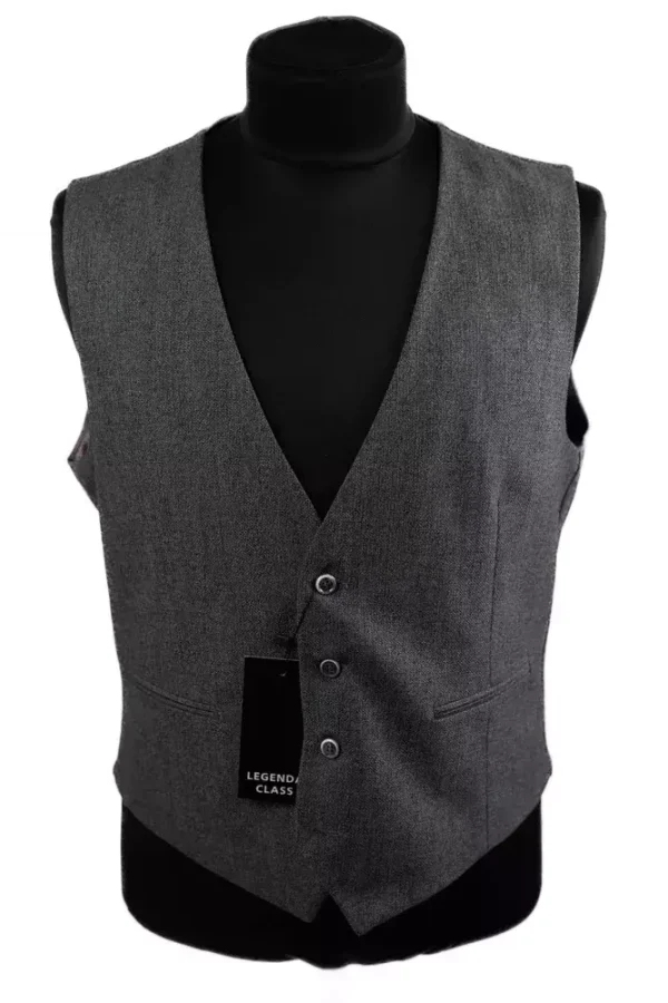 Жилетка чоловіча сіра однотонна
