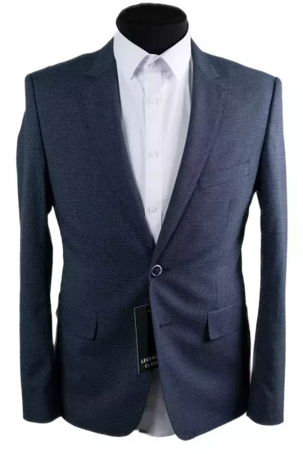 Піджак чоловічий синій однотонний