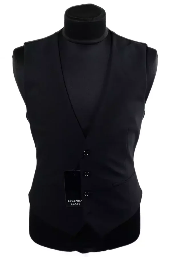 Жилетка чоловіча чорна однотонна